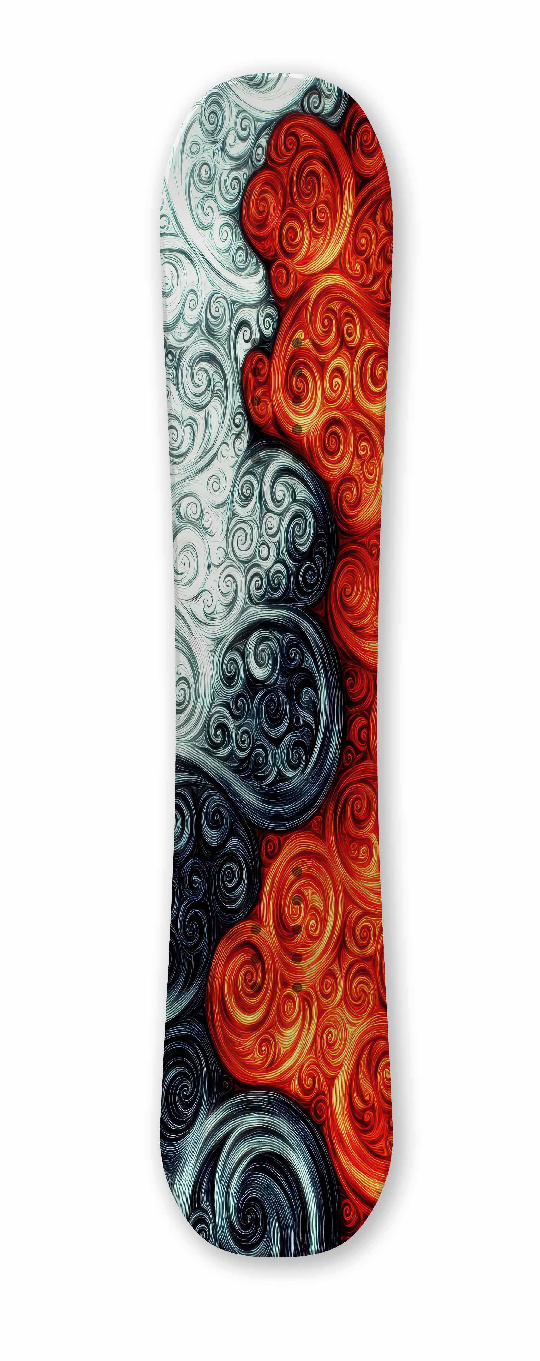 Black and Orange Swirls