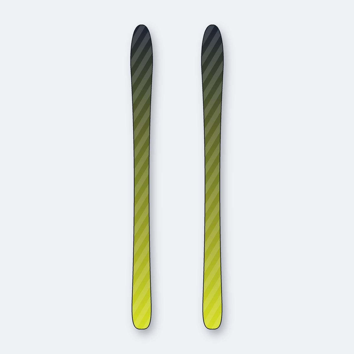 Design Your Own Ski Wraps - a pair of skis with a custom wrap
